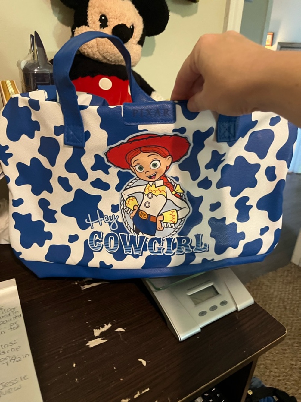 Disney Blue and White Jessie 'Hey Cowgirl' Tote